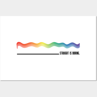 Straight Is Boring - LBGTQ+ Posters and Art